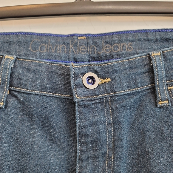 Calvin Klein Jeans Slim Fit Denim Jeans Size 38x32 - Picture 10 of 14